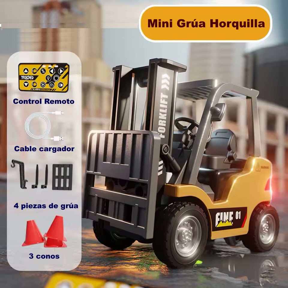Mini Grúa Horquilla Control remoto - Juguete - COMERCIAL BELSAN - COMERCIAL BELSAN.