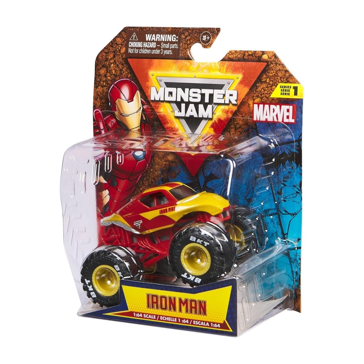 Monster Jam IRON MAN Marvel Serie 1 escala 1:64 original - SPIN MASTER - 681147014763 - COMERCIAL BELSAN.