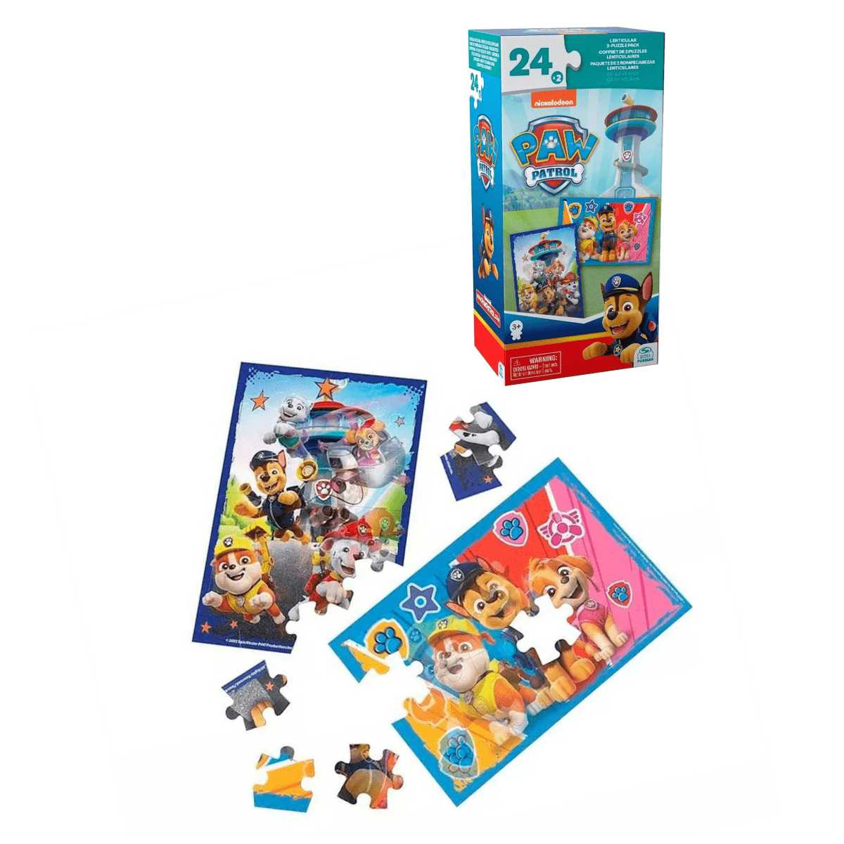 Set 2 rompecabezas Paw Patrol lenticular 3D - Infantil - Spin Master - COMERCIAL BELSAN SPA.