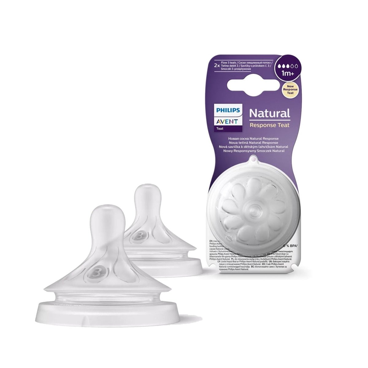 Tetina Avent Natural Response 1m+ Flujo 3 - SCY963/02 - Avent - 8720689007382 - COMERCIAL BELSAN.