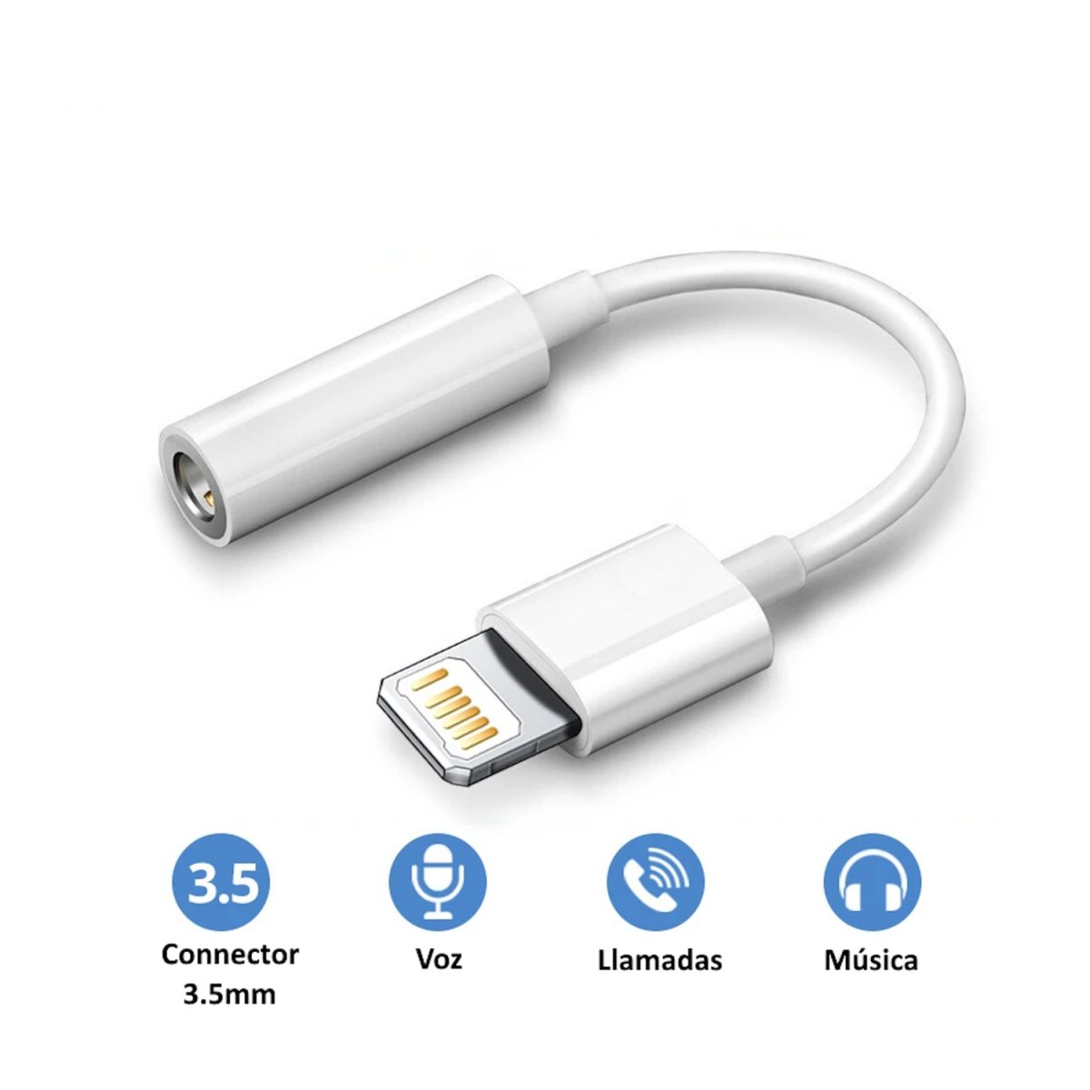 Adaptador audífonos iPhone lightning a 3.5mm - Comercial Belsan - Accesorio teléfono - Genérica - COMERCIAL BELSAN SPA.