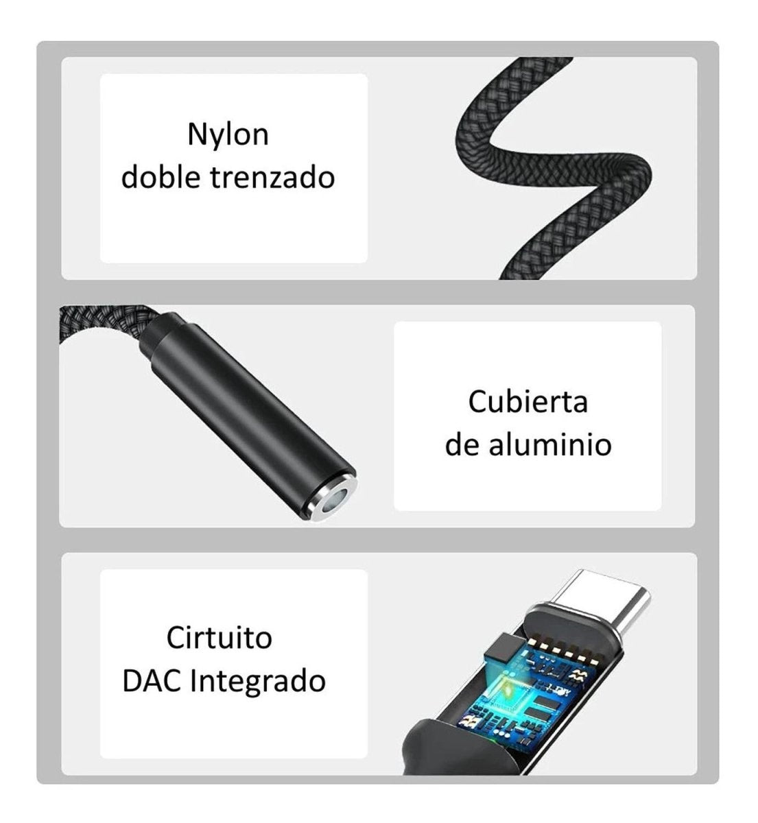 Adaptador USB - C a audifonos + Power PD - Comercial Belsan - Adaptador para Teléfono - Genérica - COMERCIAL BELSAN SPA.