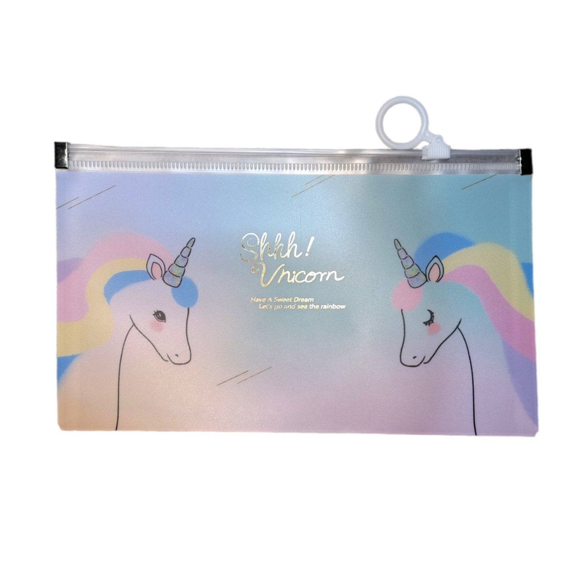 Estuche Porta Mascarillas Unicornio Niña Con Cierre - Genérica - COMERCIAL BELSAN -