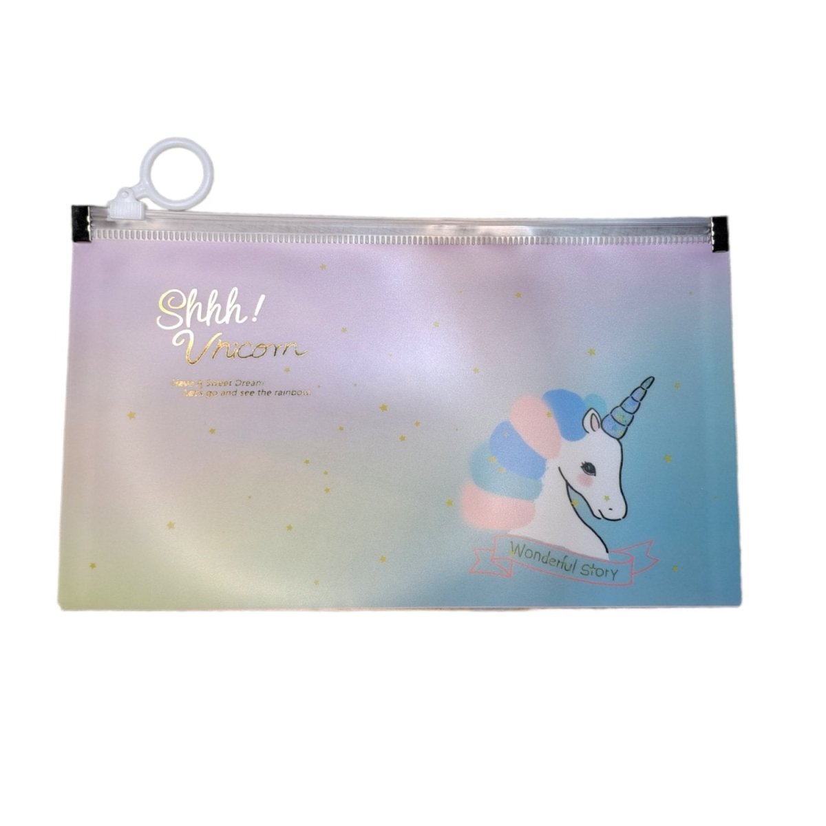 Estuche Porta Mascarillas Unicornio Niña Con Cierre - Genérica - COMERCIAL BELSAN -