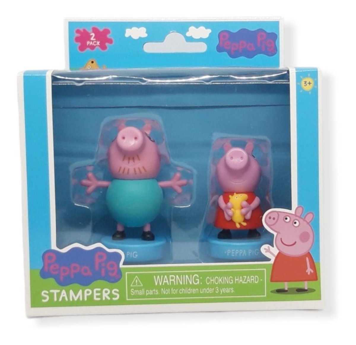 Peppa Pig - Set 2 Figuritas Con Timbre - Sellos - Stampers - Peppa Pig - COMERCIAL BELSAN SPA.