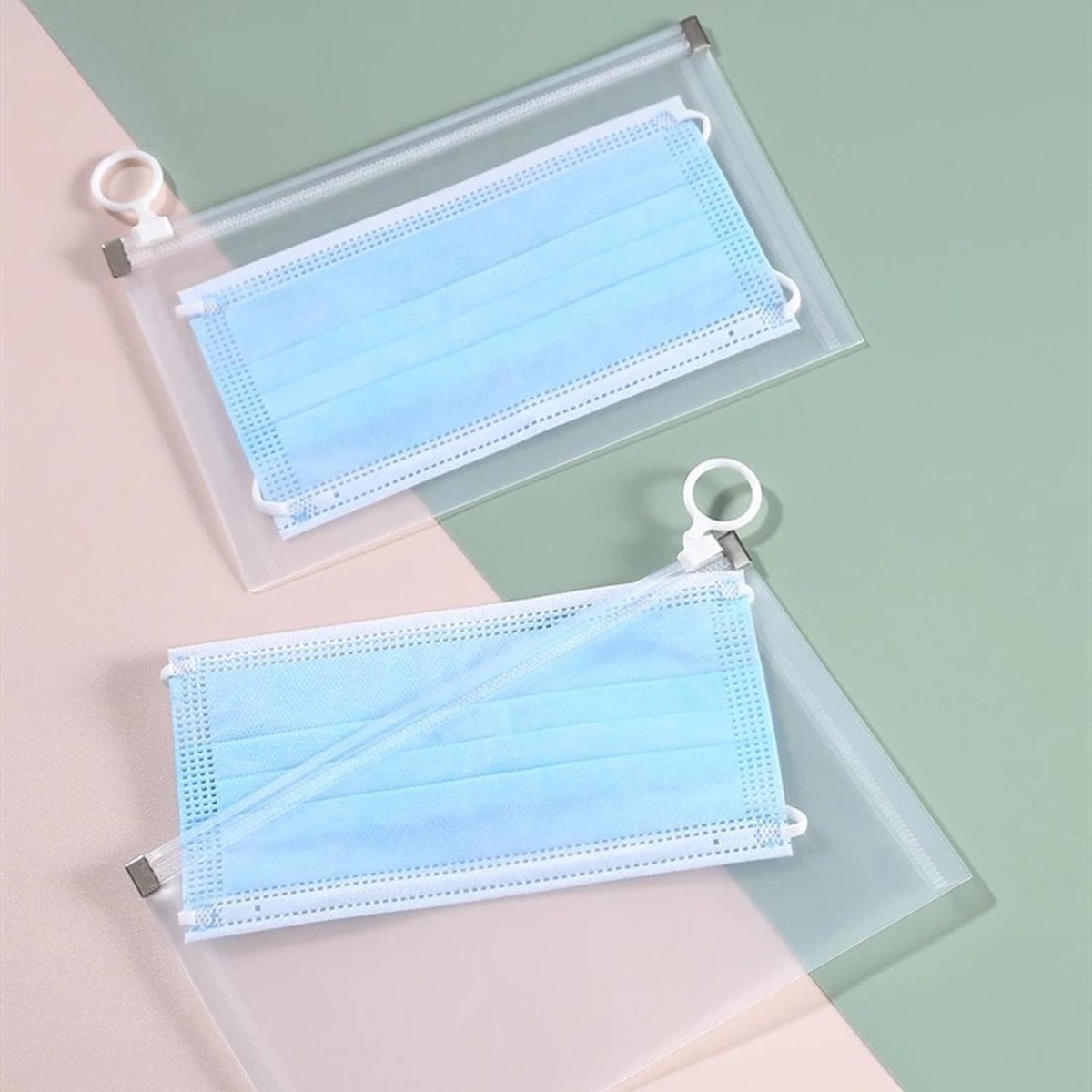 Set 2 Estuche Protector Porta Mascarillas Con Cierre Resellable - Genérico - COMERCIAL BELSAN -