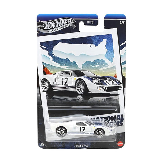 Ford GT40 Hot Wheels Silver Series National Icons - HOT WHEELS - 194735266845 - COMERCIAL BELSAN.