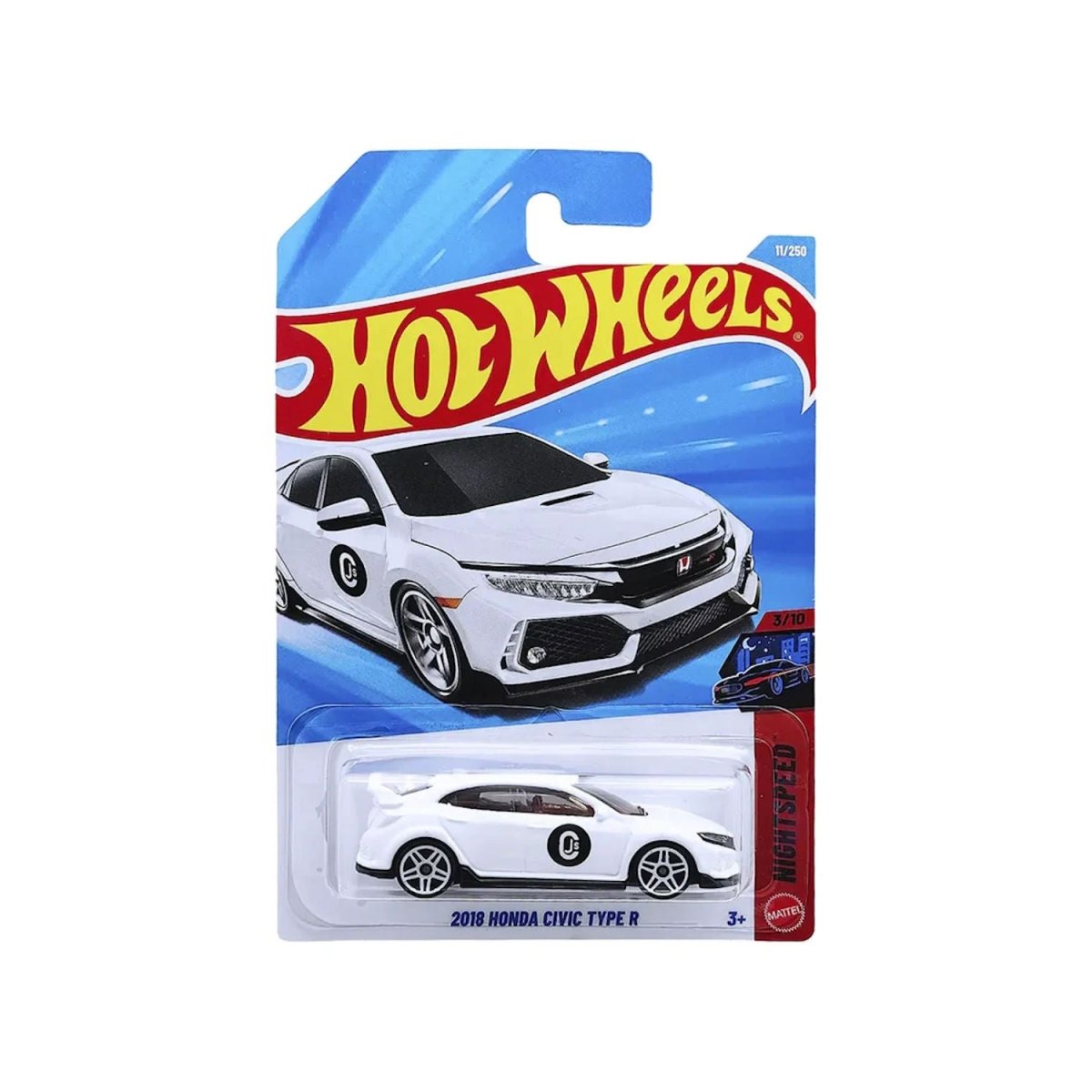 Honda Civic Type R 2018 Hot Wheels 11/250 Night Speed - HOT WHEELS - 27084120134 - COMERCIAL BELSAN.
