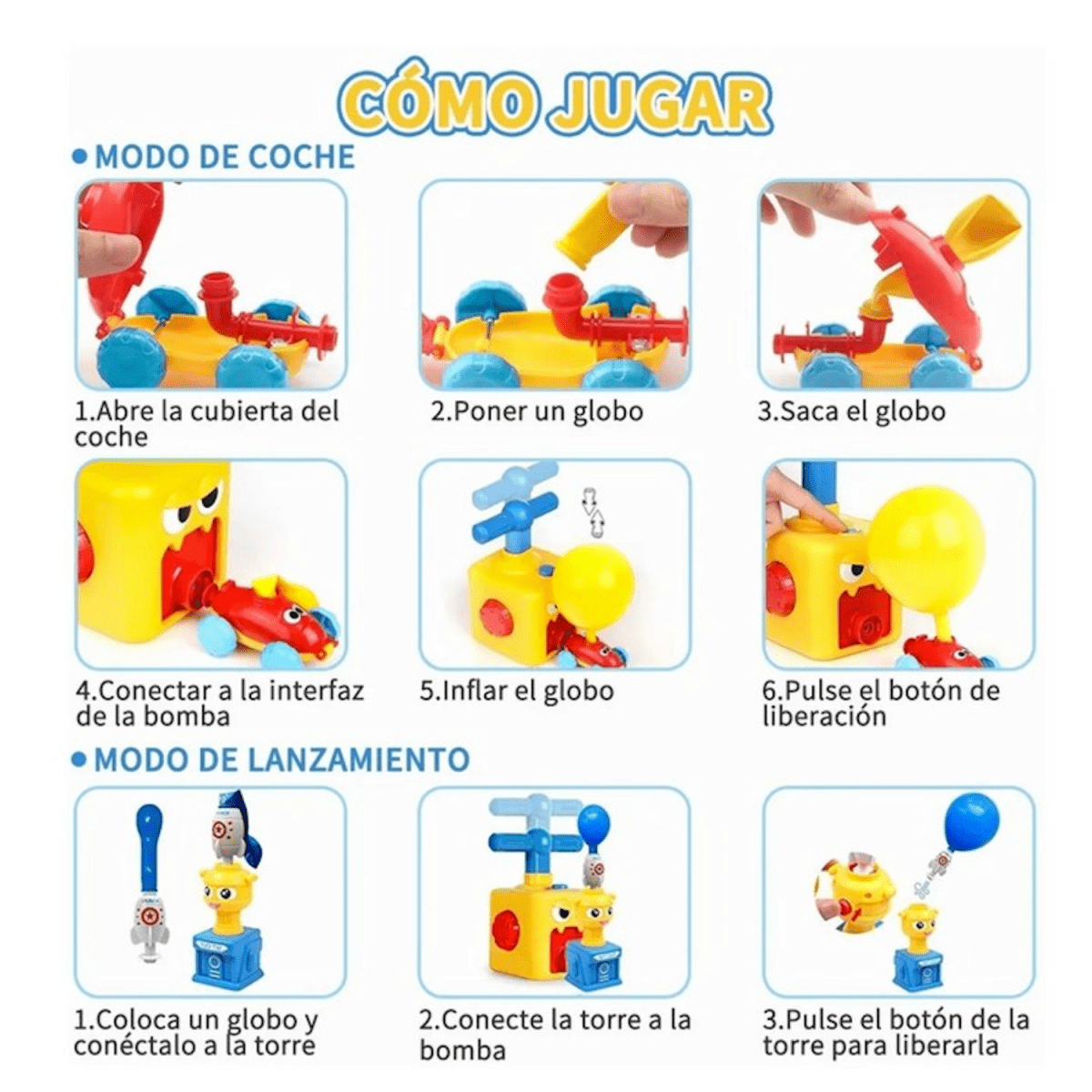 Lanzador autos aerostatico - Power Balloon - Juguetería - COMERCIAL BELSAN SPA - COMERCIAL BELSAN SPA - 