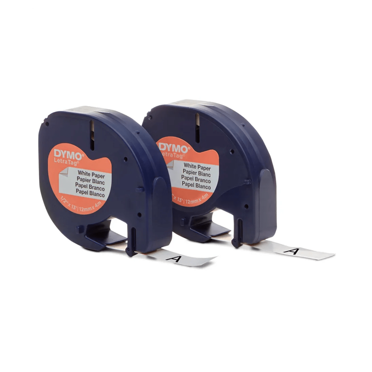 Pack 2 Etiquetas Dymo Letra Tag Original Papel 12mmx4m - DYMO - COMERCIAL BELSAN SPA - 168141334689