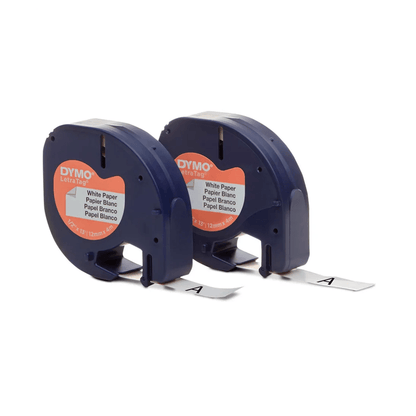 Pack 2 Etiquetas Dymo Letra Tag Original Papel 12mmx4m - DYMO - COMERCIAL BELSAN SPA - 168141334689