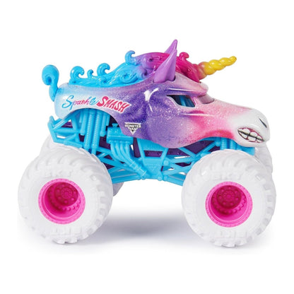 Set Monster JAM VS - Sparkle Smash Unicorn escala 1:64 Serie28 - Infantil - Spin Master - COMERCIAL BELSAN SPA -