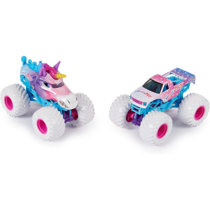 Set Monster JAM VS - Sparkle Smash Unicorn escala 1:64 Serie28 - Infantil - Spin Master - COMERCIAL BELSAN SPA -