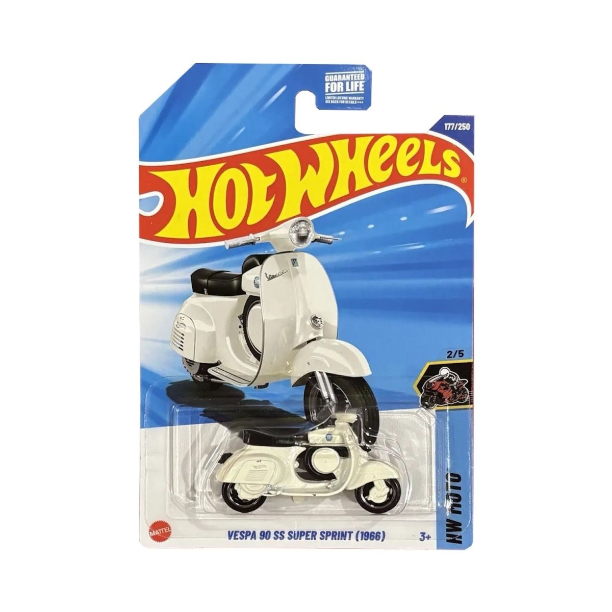 Vespa 90 Ss Super Sprint Hot Wheels 177/250 Moto 2/5 - HOT WHEELS - 027084120134 - COMERCIAL BELSAN.