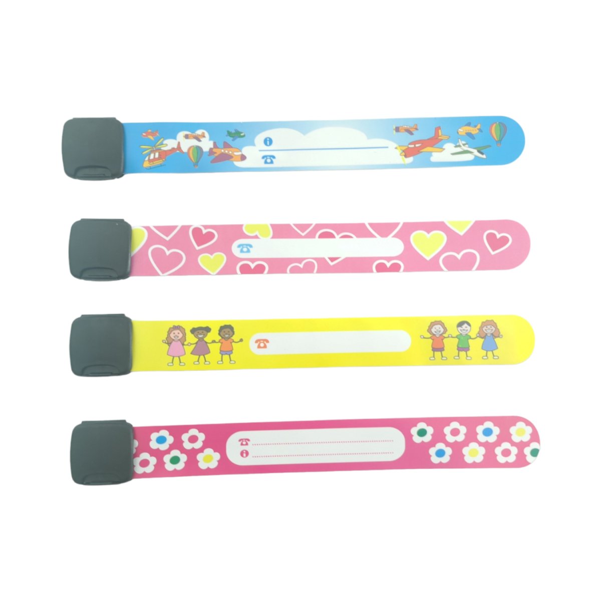 2 Pulsera Identificacion para niños reutilizable ID SOS - Pulsera ID - Genérica - COMERCIAL BELSAN -