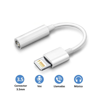 Adaptador audífonos iPhone lightning a 3.5mm - Comercial Belsan - Accesorio teléfono - COMERCIAL BELSAN - 705826201838 - COMERCIAL BELSAN.