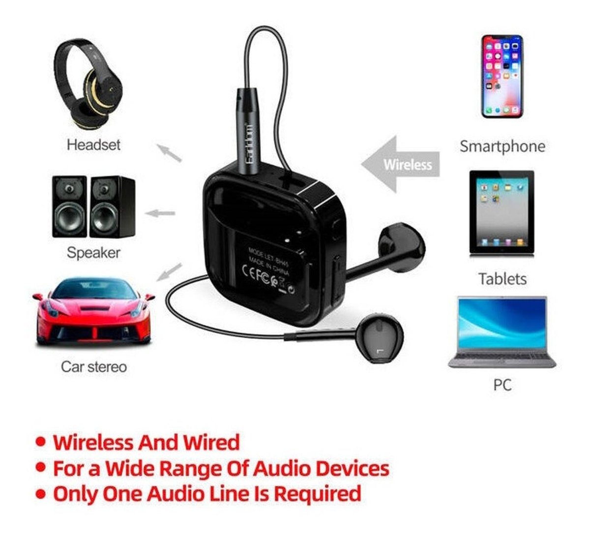 Audífonos Manos Libre Bluetooth Híbrido - Comercial Belsan - Earldom - COMERCIAL BELSAN -