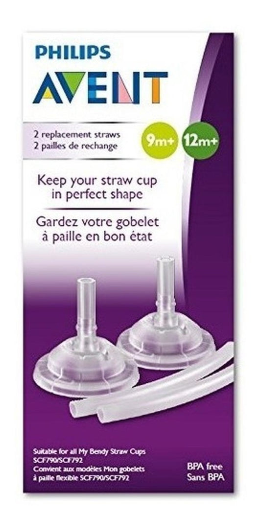 Avent - Set 2 Bombilla Flexible Para Vaso Dino - Avent - COMERCIAL BELSAN -