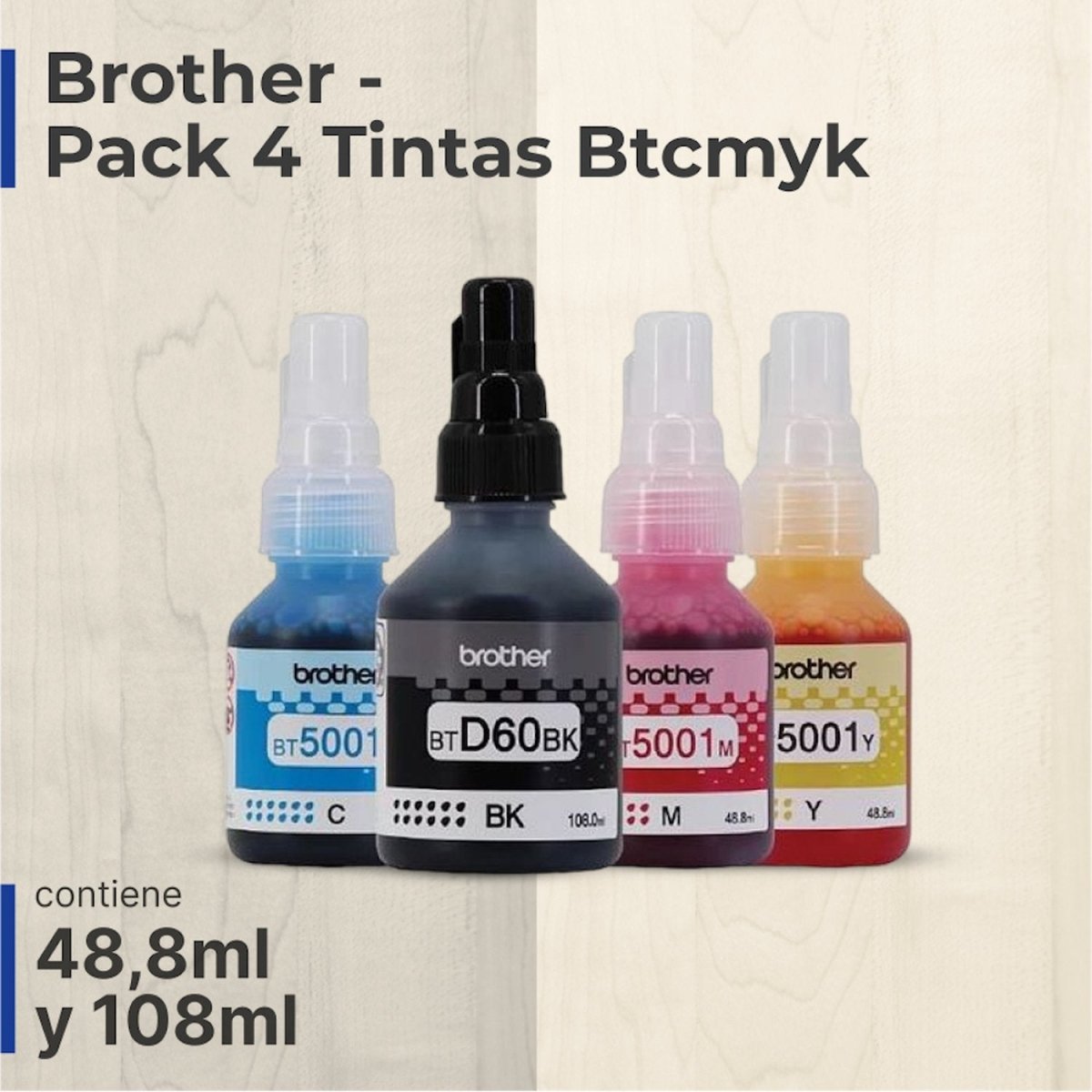 Brother - Pack 4 Tintas Btcmyk - Brother - COMERCIAL BELSAN SPA.