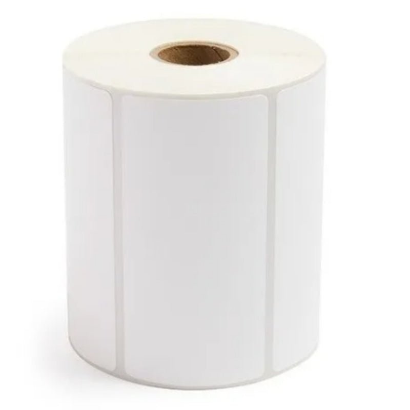 Etiqueta autoadhesiva semibrillo 100x50mm para Zebra y otras - Comercial Belsan - COMERCIAL BELSAN SPA.