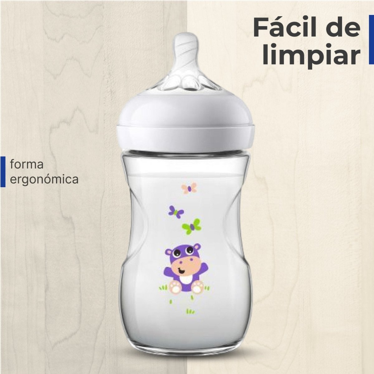 Mamadera Avent Natural 260ml - Diseños - Avent - COMERCIAL BELSAN -