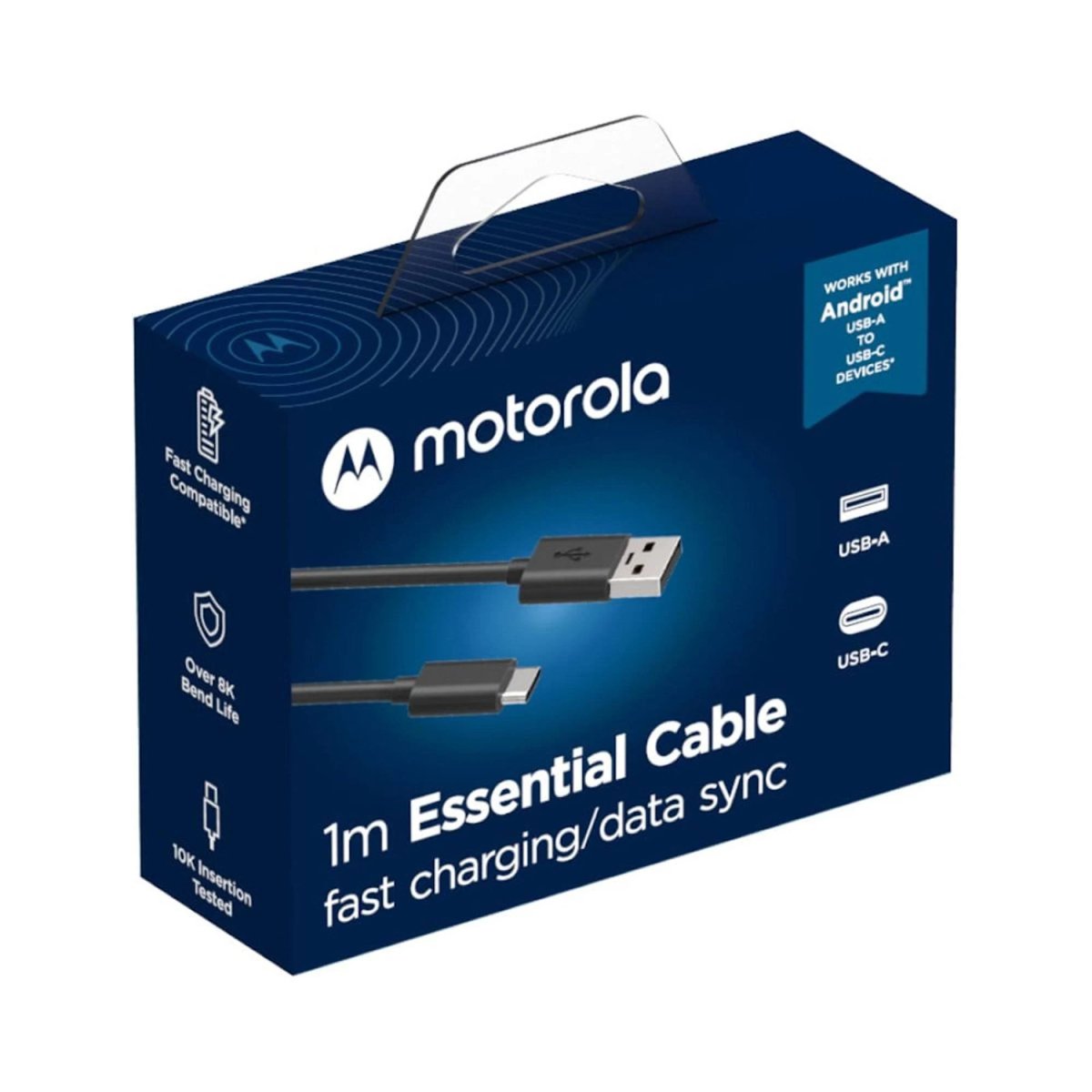 Motorola Cable de Carga Rápida USB Tipo C 1m - Accesorio teléfono - Motorola - COMERCIAL BELSAN SPA - 6955226409646