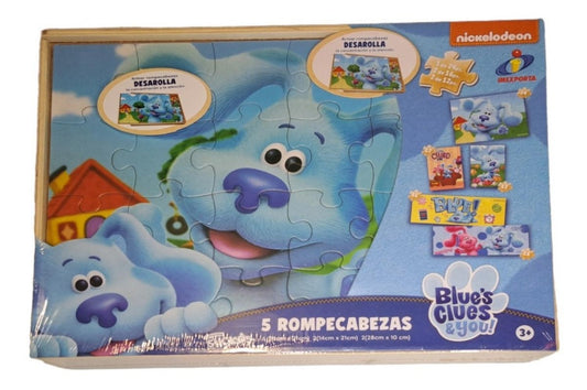 Set 5 Rompecabezas - Pistas De Blue - Comercial Belsan - Imexporta - COMERCIAL BELSAN -
