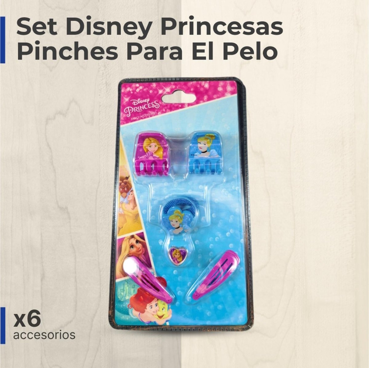 Set Disney Princesas Pinches Para El Pelo - Comercial Belsan - Disney - COMERCIAL BELSAN -