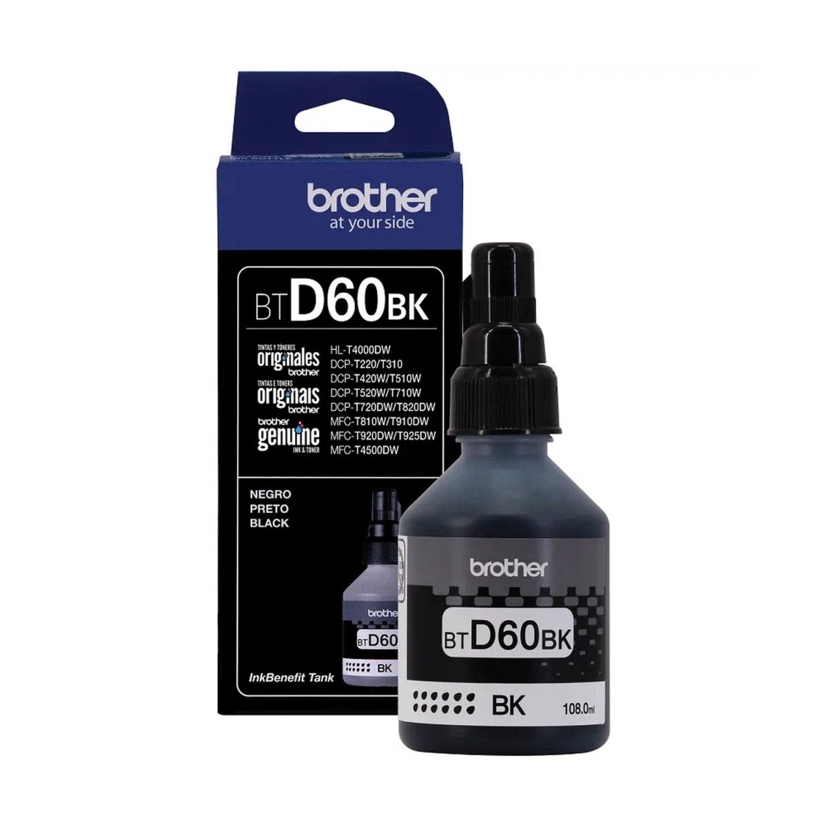 Tinta Brother BTD60BK - Negro Original Comercialbelsan - Brother - COMERCIAL BELSAN -